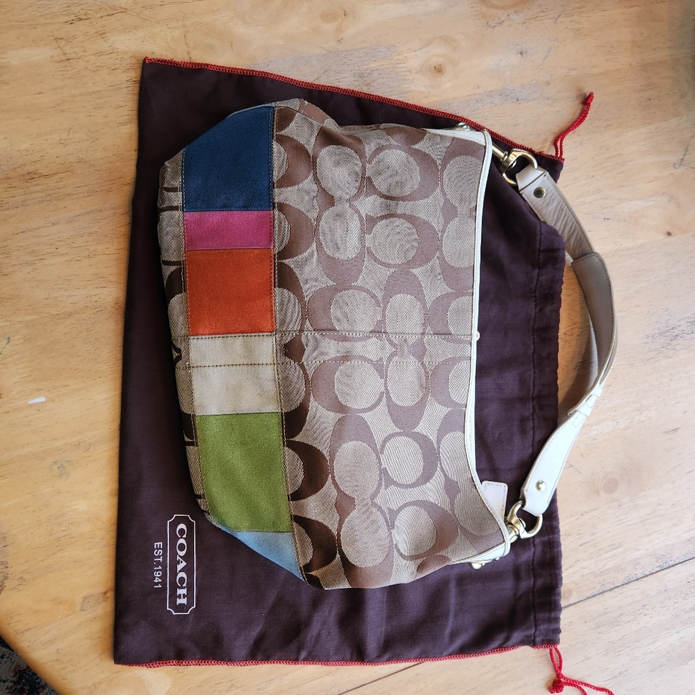 Coach  Color Block Tote Bag